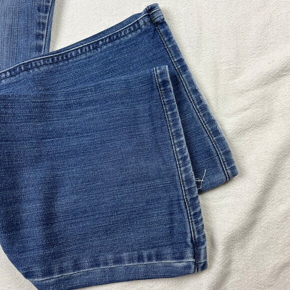 Joe's Blue Denim Jeans Size 26 Medium Wash Flared Jeans Low-Rise Embroidered Y2K - Picture 9 of 14